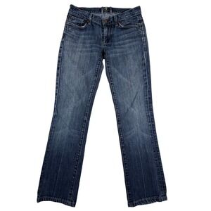 7 For All Mankind Womens Straight‎ Leg Blue Jeans Medium Wash Size 29